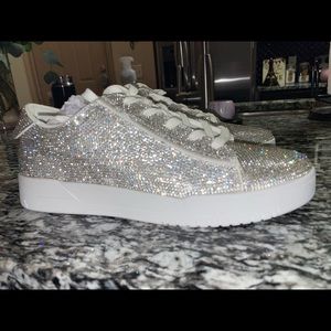 Jessica Simpson brand new Silesta sneakers size 10, silver rhinestones